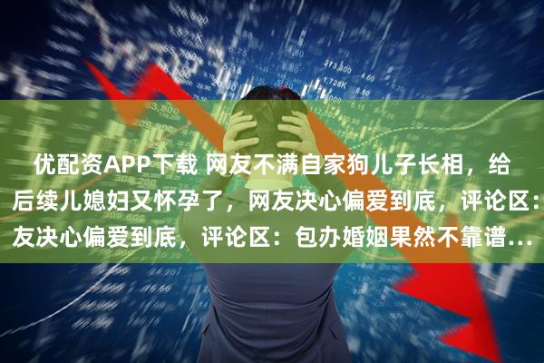 优配资APP下载 网友不满自家狗儿子长相，给儿媳妇另找了个模子狗，后续儿媳妇又怀孕了，网友决心偏爱到底，评论区：包办婚姻果然不靠谱…